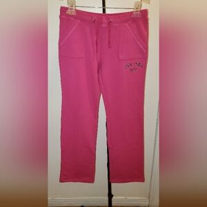 Freedom 2Be Sweatpants Wide Legs Front and Back Pockets M Pink